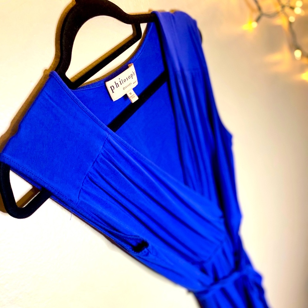 Philosophy Blue Wrap Dress